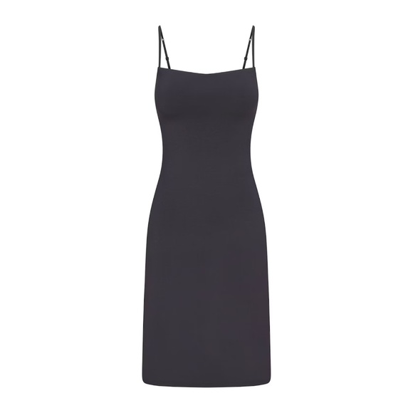 Skims Smooth Layers Midi Dress in Graphite, Size Medium - Picture 4 of 8